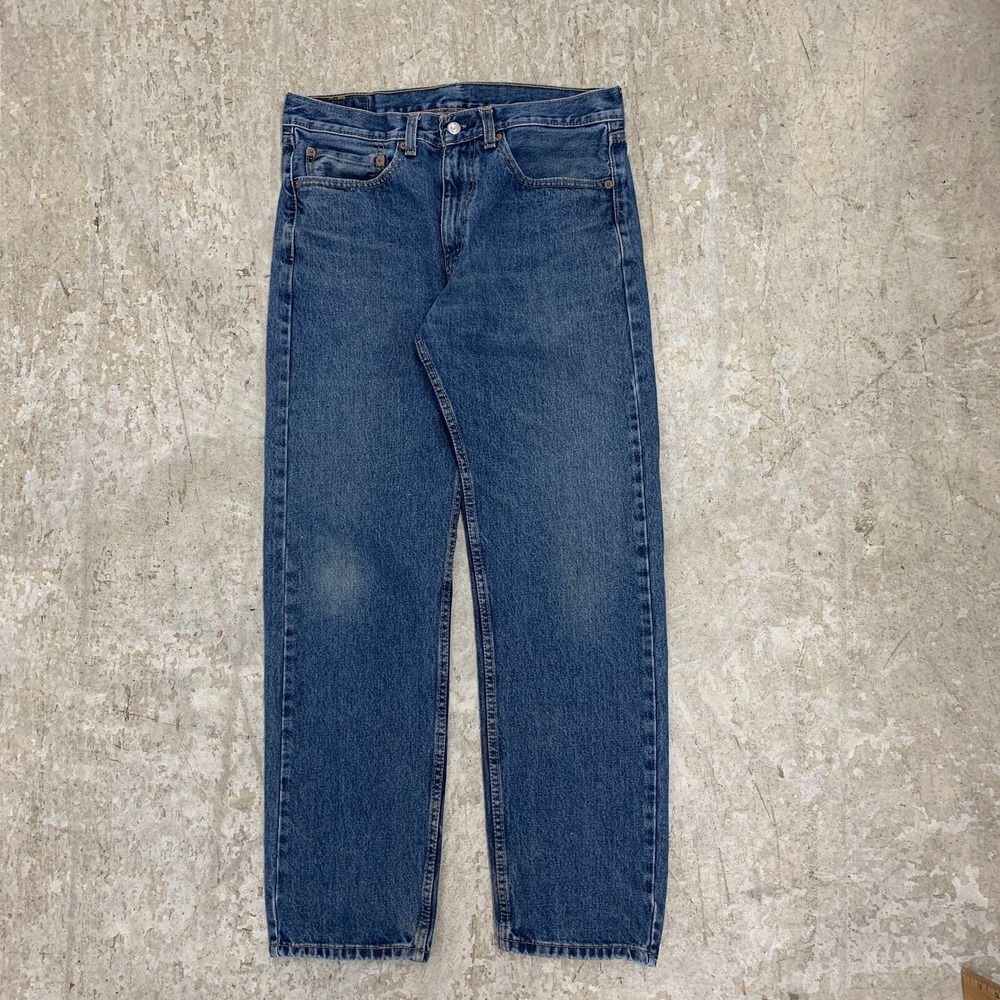 Levis Jeans 34x30‎ Blue Pants Grunge Punk Faded 505 Straight Denim Tag 34x32